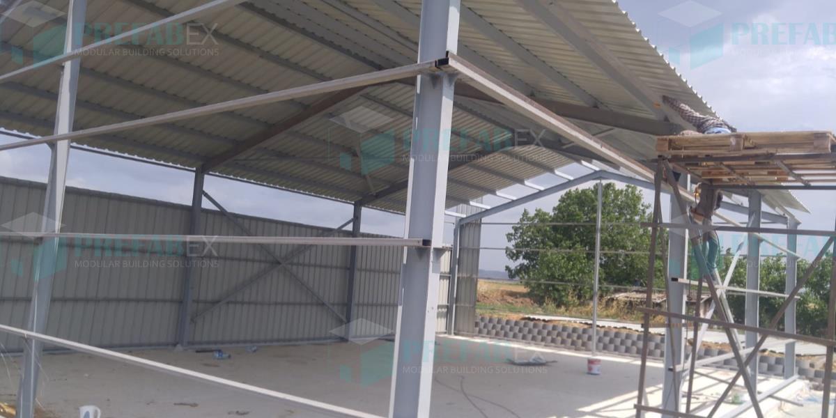 prefab metal structure for warehouse building